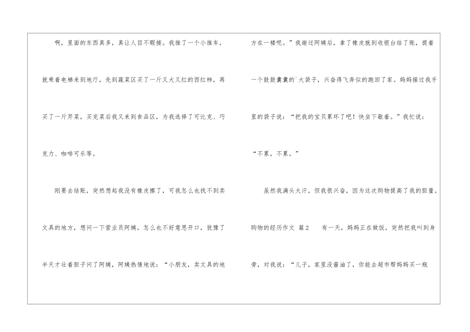 购物的经历作文3篇_第2页