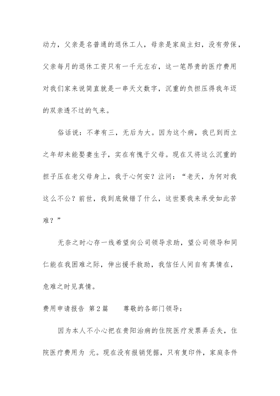 费用申请报告_第2页