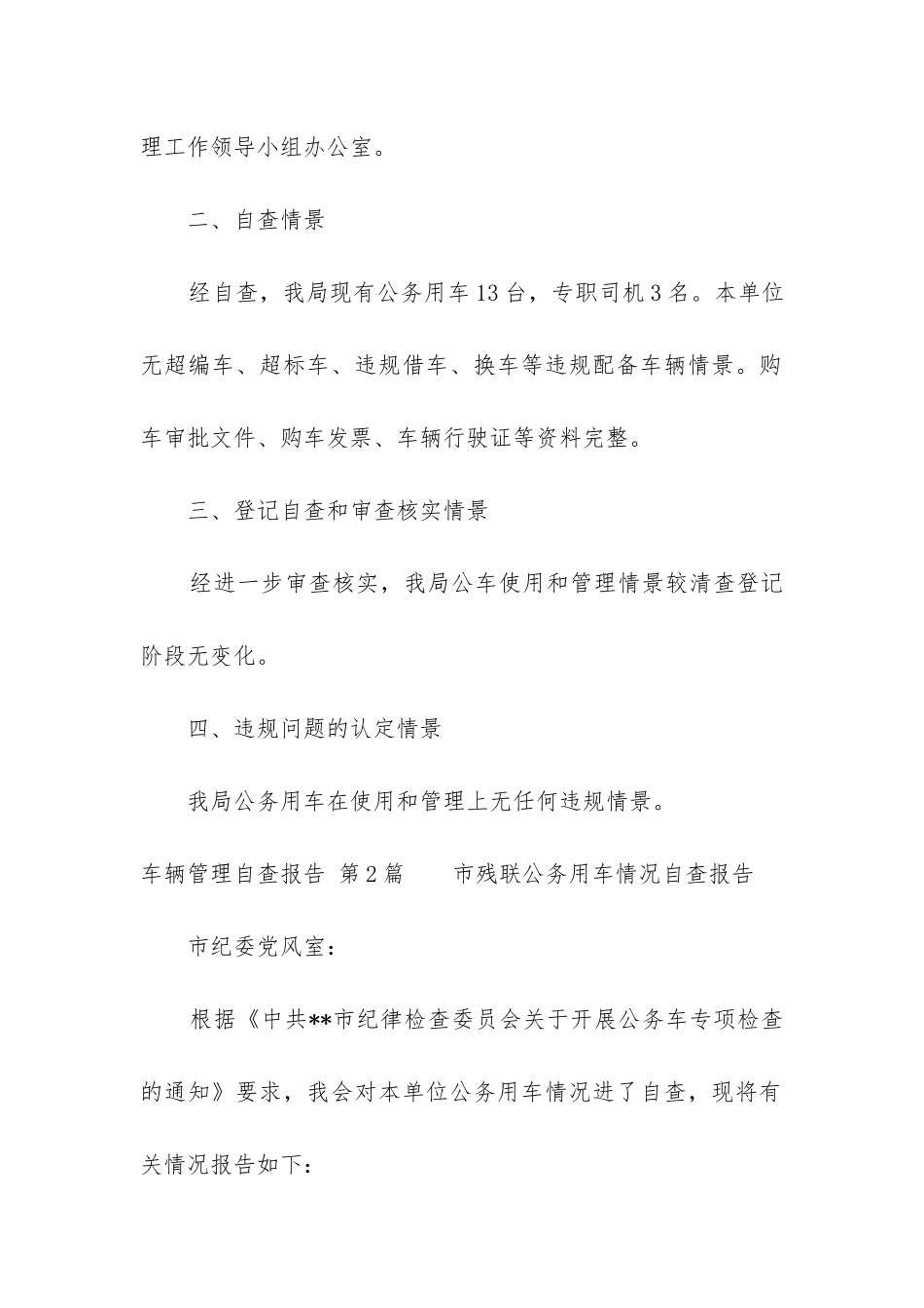 车辆管理自查报告_第2页