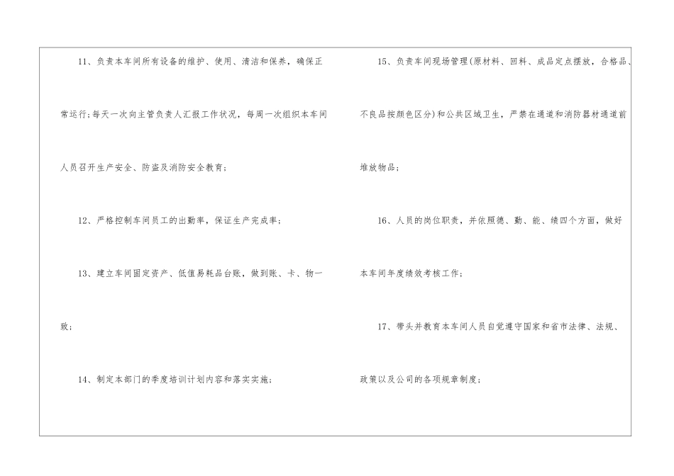 车间主任岗位职责15篇_第3页