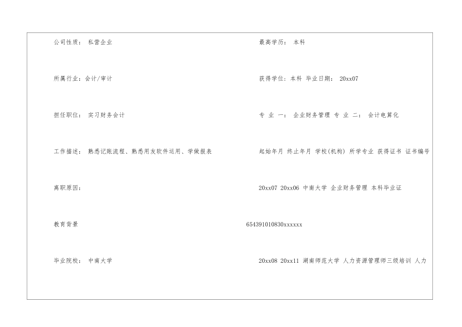车间助理简历模板_第3页