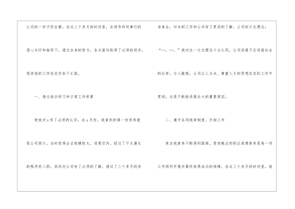 转正个人工作总结九篇_第2页
