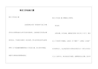 转正工作总结三篇