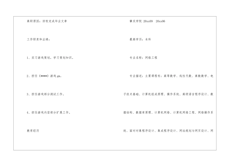 软件专业简历模板_第3页