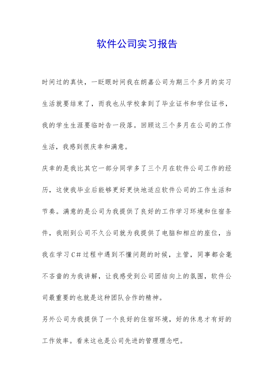 软件公司实习报告-_第1页