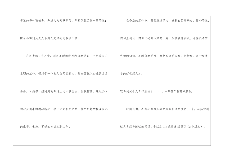 软件测试个人工作总结_第2页