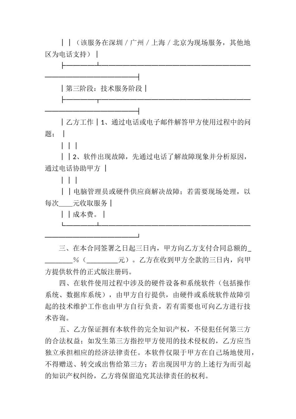 软件销售服务合同_第3页
