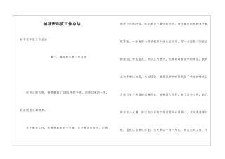 辅导班年度工作总结