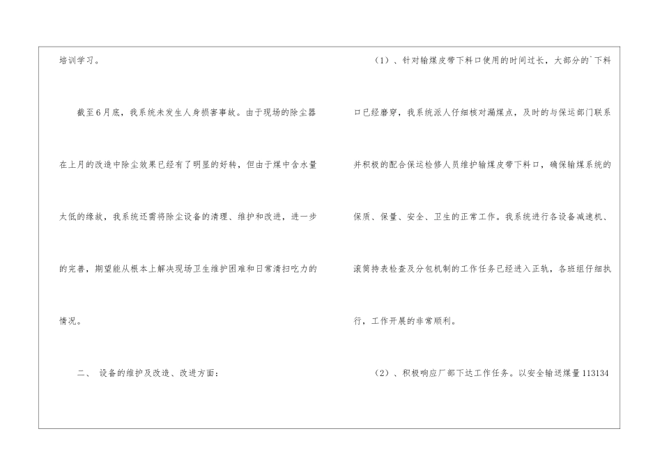 输煤个人月份工作总结_第2页