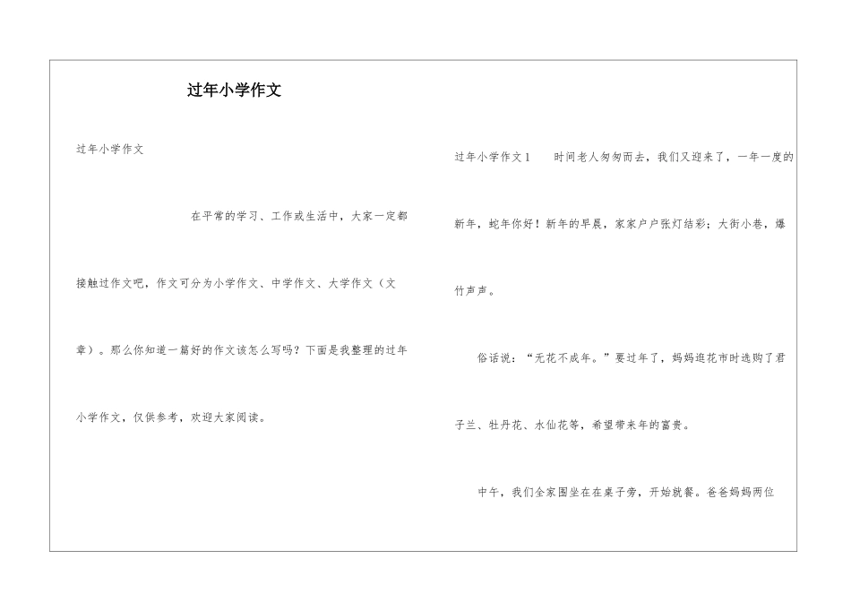 过年小学作文_第1页