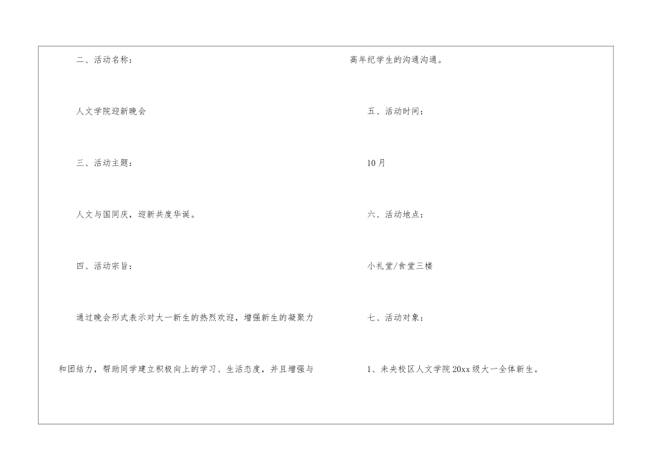 迎新晚会活动策划书(精选5篇)_第2页