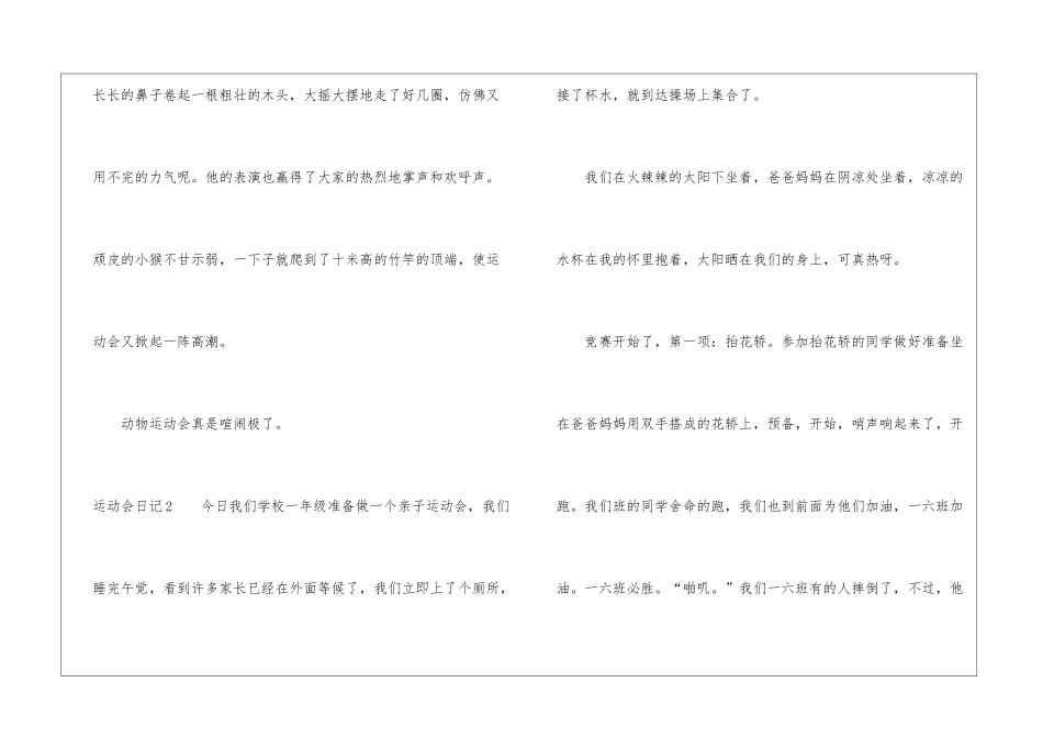 运动会日记集合15篇_第2页