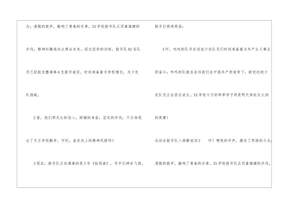 运动会鼓号队入场解说词4篇_第3页