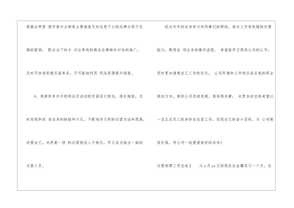 运营助理工作总结_第3页