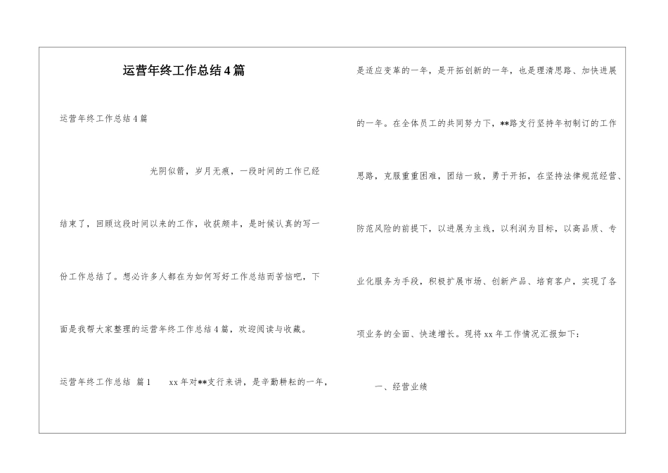 运营年终工作总结4篇_第1页