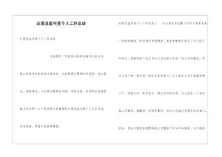 运营总监年度个人工作总结