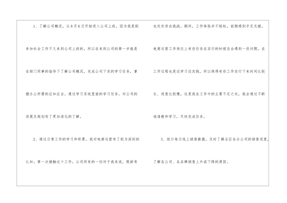 运营部试用期工作总结_第2页