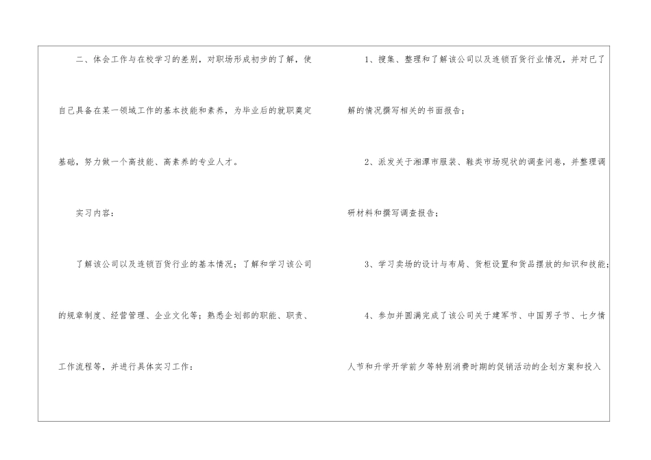 连锁百货实习报告_第2页