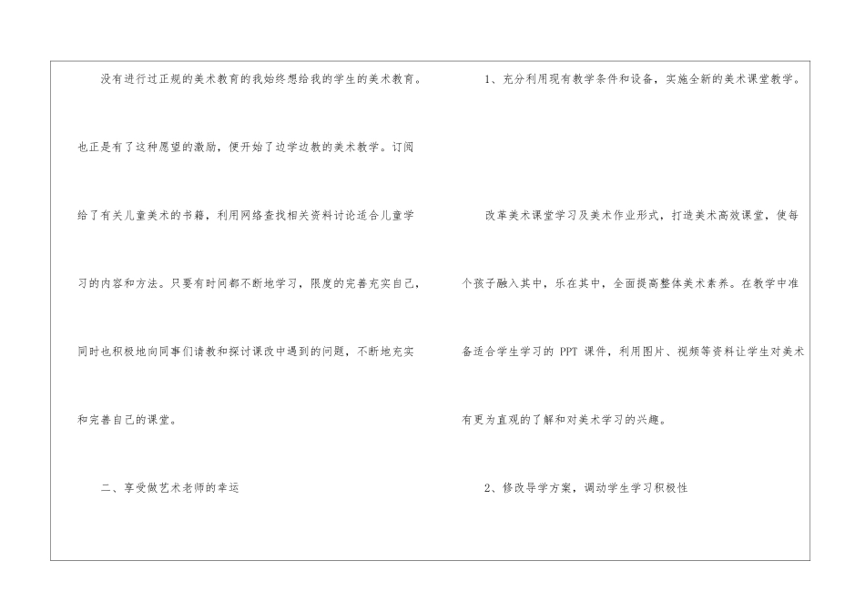 述职报告-小学美术教师述职报告-_第2页