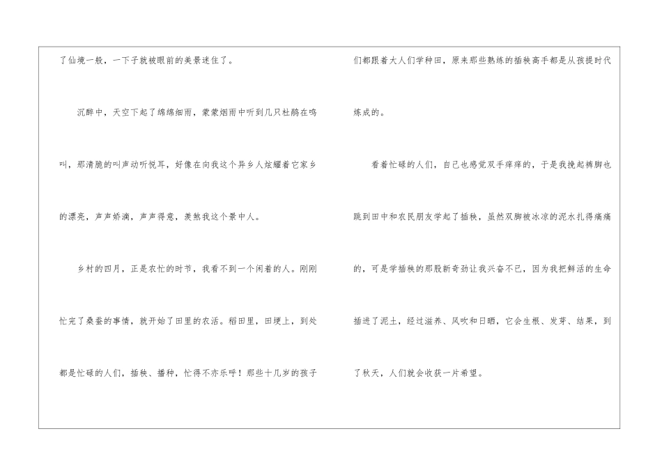 迷人的乡村风景作文_第2页