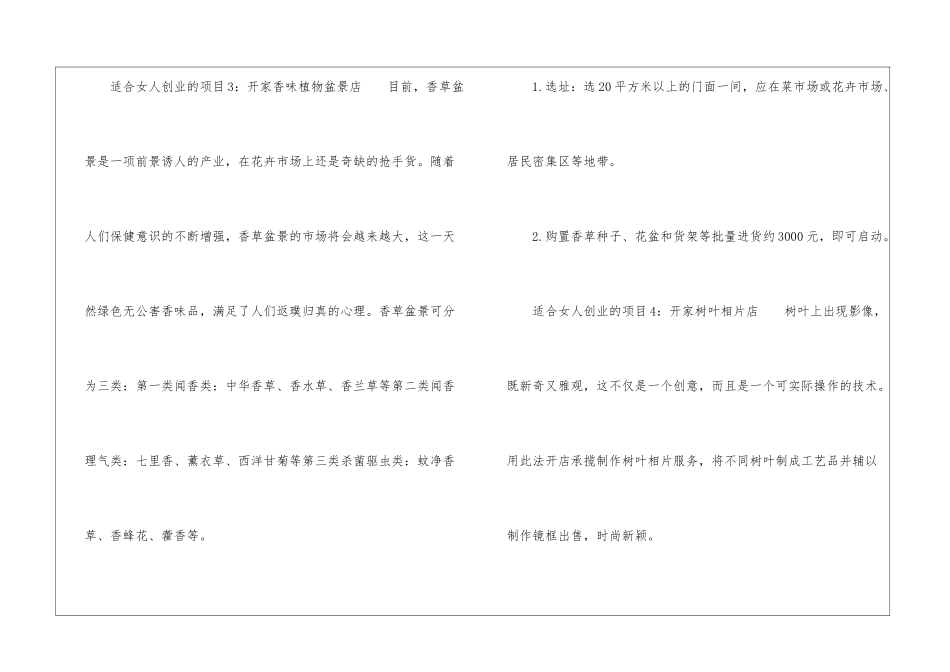 适合女人加盟创业推荐点子_第2页