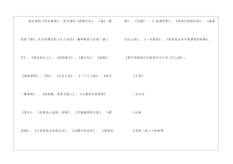 适合朗诵的诗歌散文介绍_第2页