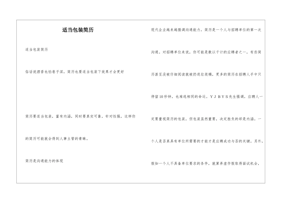 适当包装简历_第1页