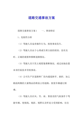 道路交通事故方案