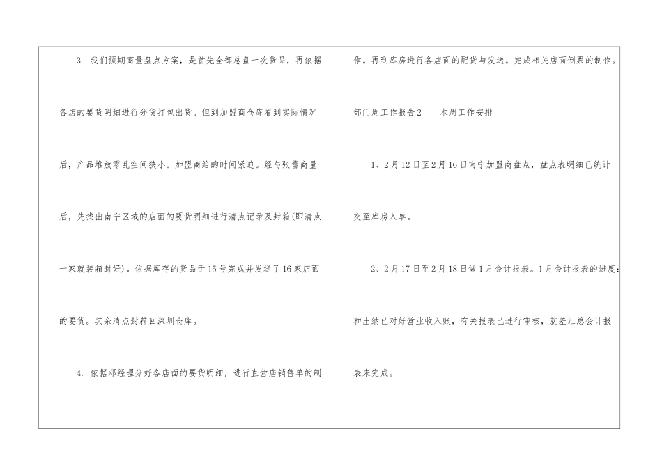 部门周工作报告_第2页