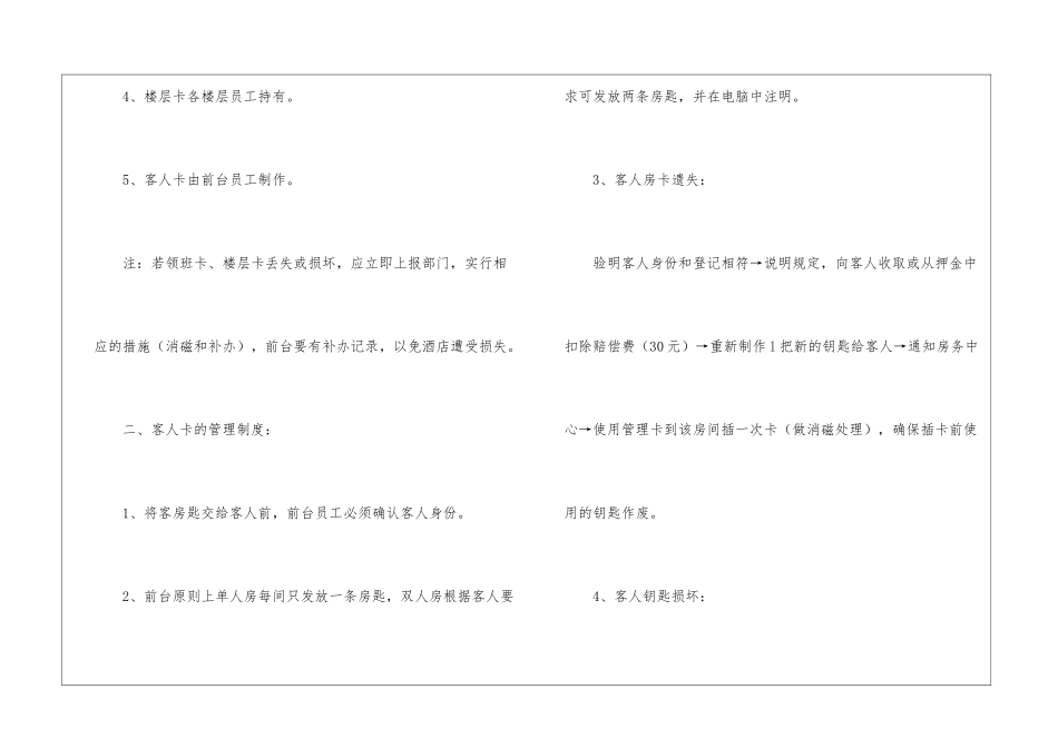 酒店前台管理制度范本_第2页