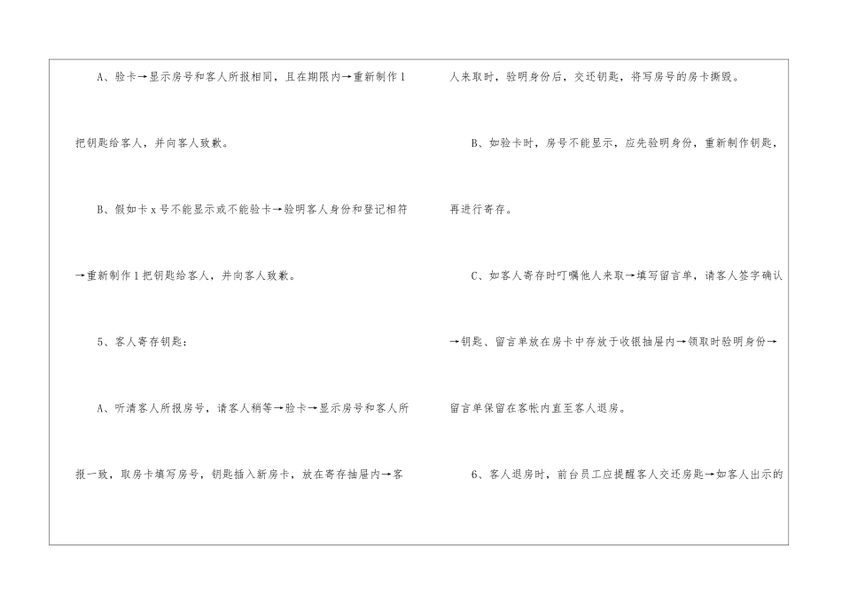 酒店前台管理制度范本_第3页