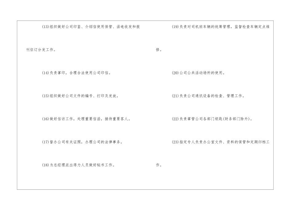 酒店办公室主任岗位职责_第3页