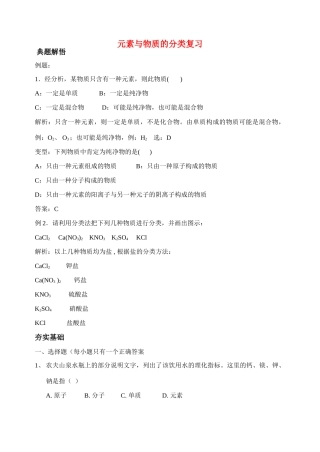 3元素与物质的分类复习