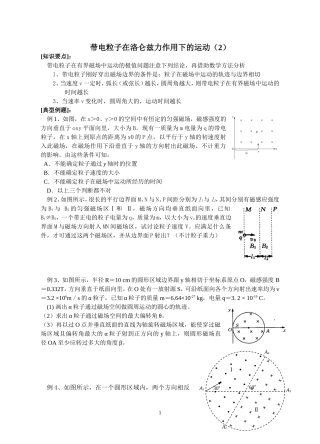 5带电粒子在洛仑兹力作用下的运动（2）