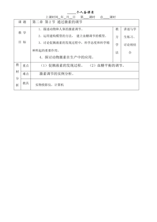 22通过激素的调节