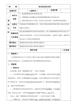 3.1菊花的组织培养