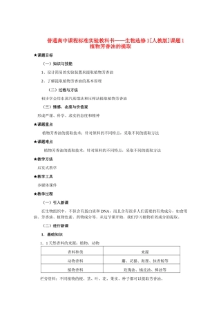 6.1 植物芳香油的提取