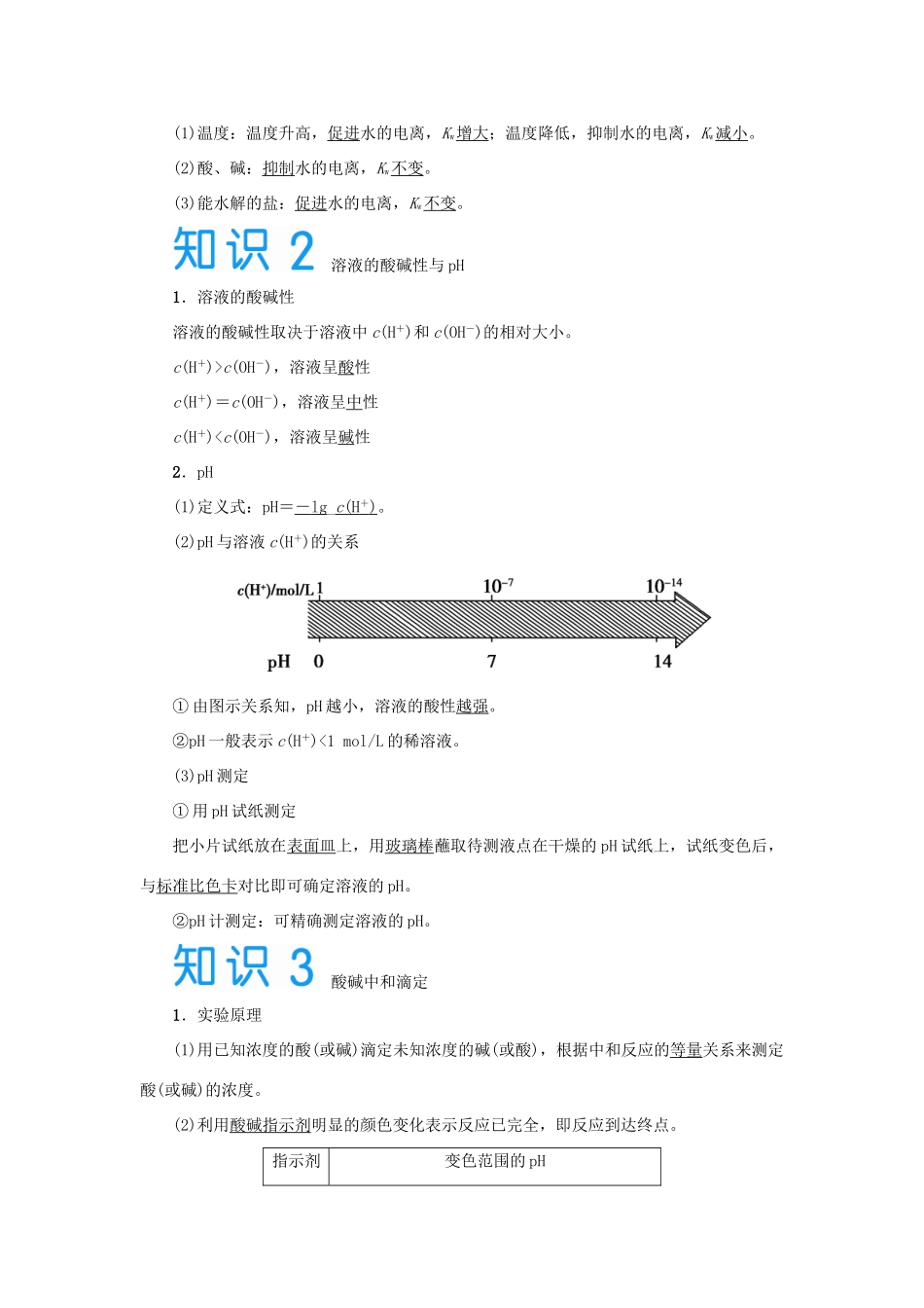 2015届高考化学大一轮复习 第八章 第二节 水的电离和溶液的酸碱性（含解析）_第2页