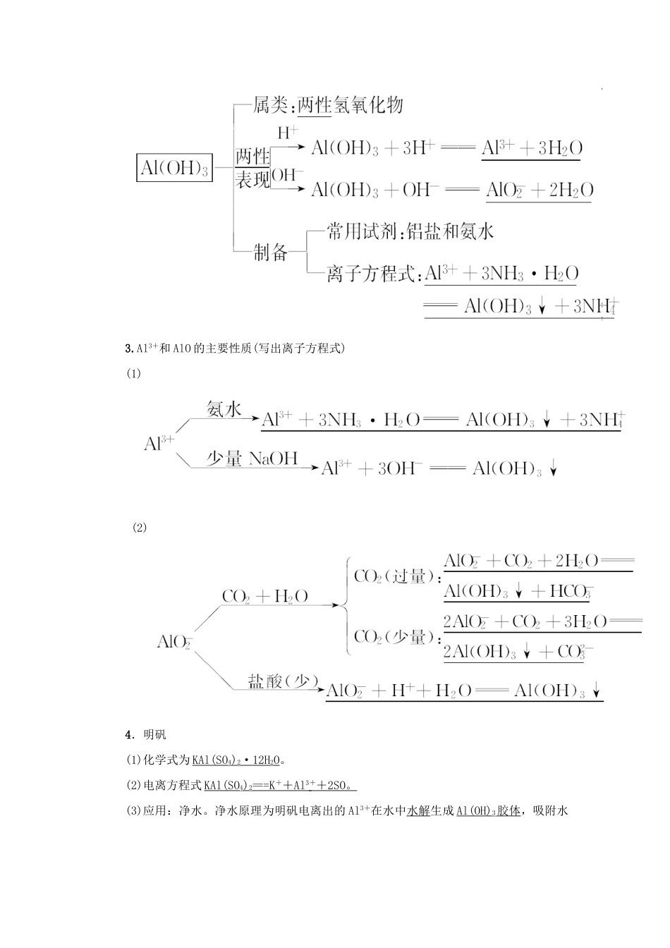 2015届高考化学大一轮复习 第三章 第二节 铝及其化合物（含解析）_第3页