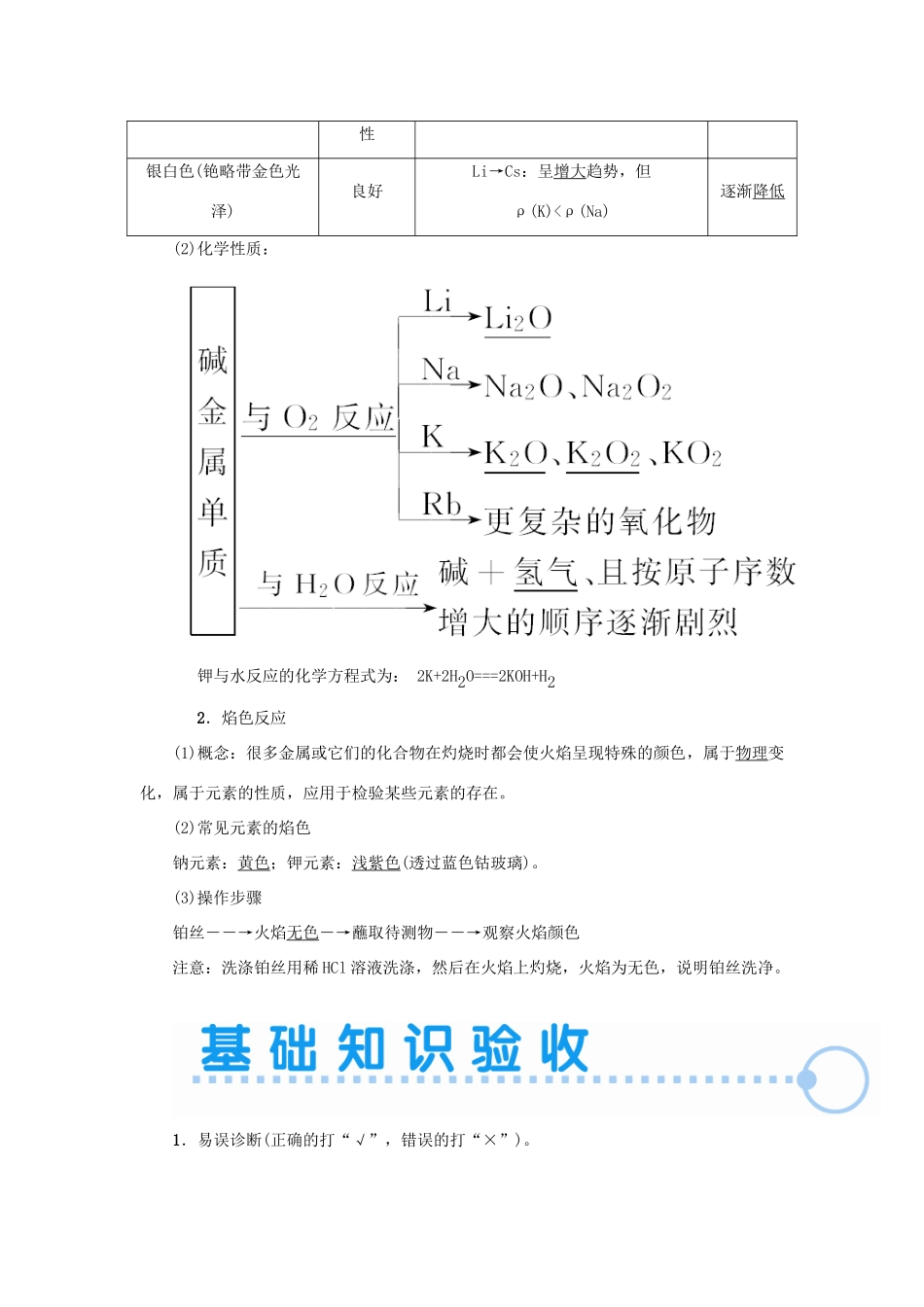 2015届高考化学大一轮复习 第三章 第一节 钠及其化合物　碱金属（含解析）_第3页