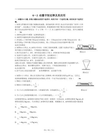 6－2动量守恒定律及其应用