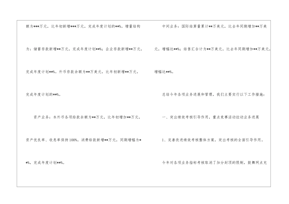 银行工作总结模板8篇_第2页