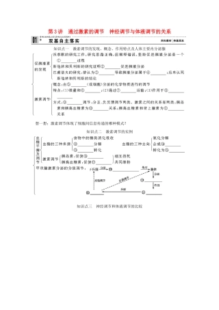 2015届高考生物一轮复习 1.3 通过激素的调节神经调节与体液调节的关系教案（含解析）新人教版必修3