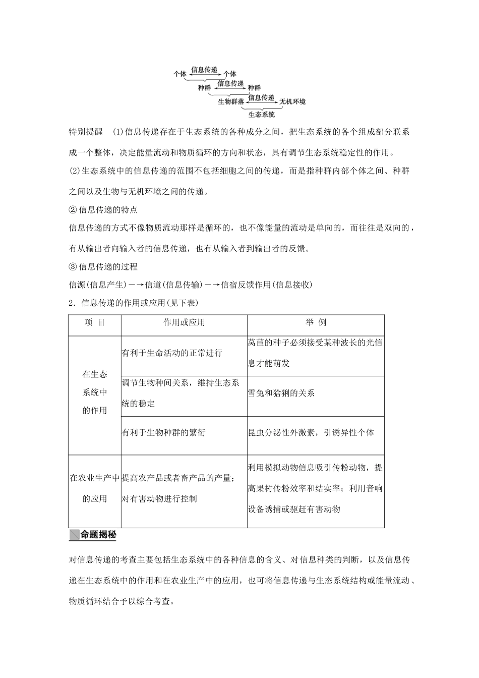 2015届高考生物一轮复习 2.5 生态系统的信息传递和稳定性教案（含解析）新人教版必修3_第3页