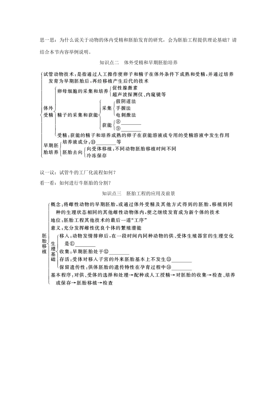 2015届高考生物一轮复习 专题三 胚胎工程教案（含解析）新人教版选修3_第2页
