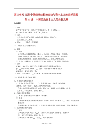 3.10《中国民族资本主义的曲折发展》
