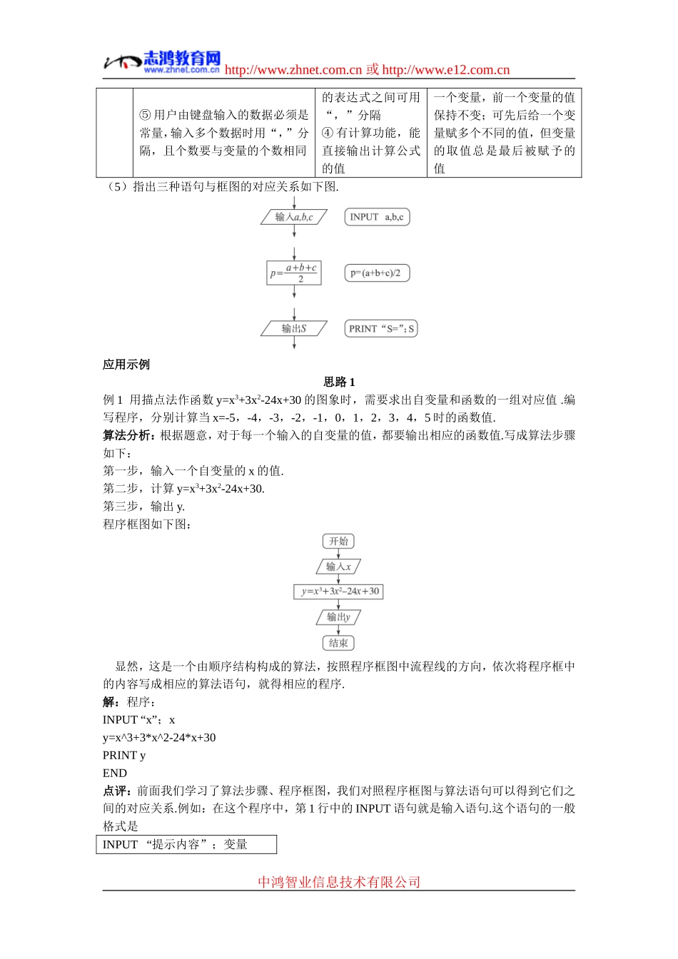 3.示范教案（1.2.1  输入语句、输出语句和赋值语句）_第3页