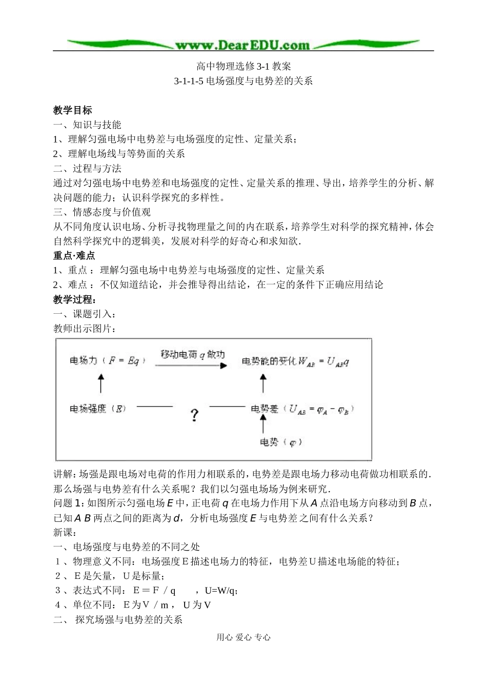 3-1-1-5电场强度与电势差的关系_第1页