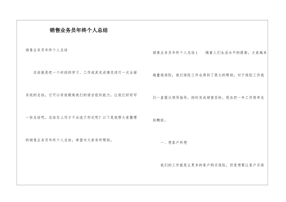 销售业务员年终个人总结_第1页