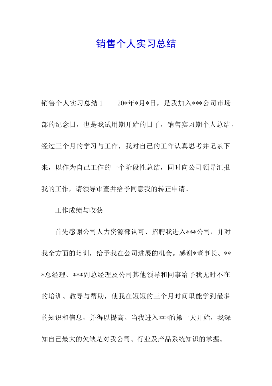 销售个人实习总结_第1页